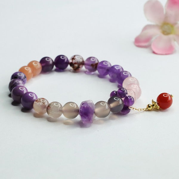 Purple Flame Crystal Bracelet