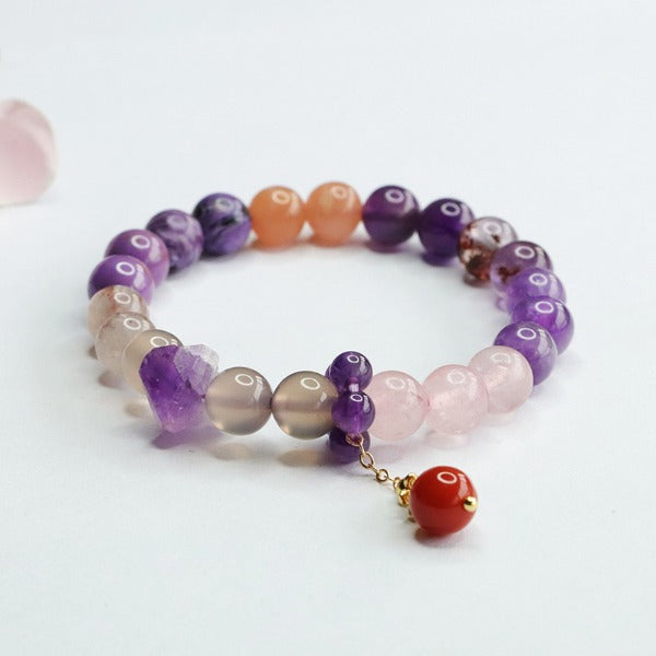 Purple Flame Crystal Bracelet
