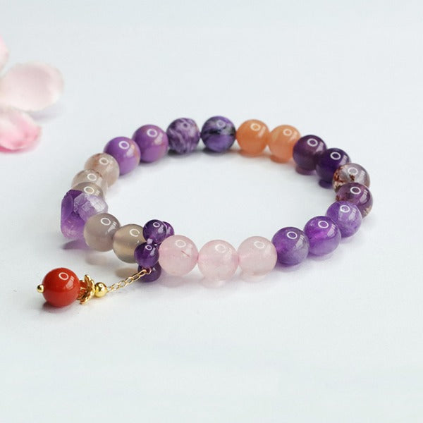 Purple Flame Crystal Bracelet