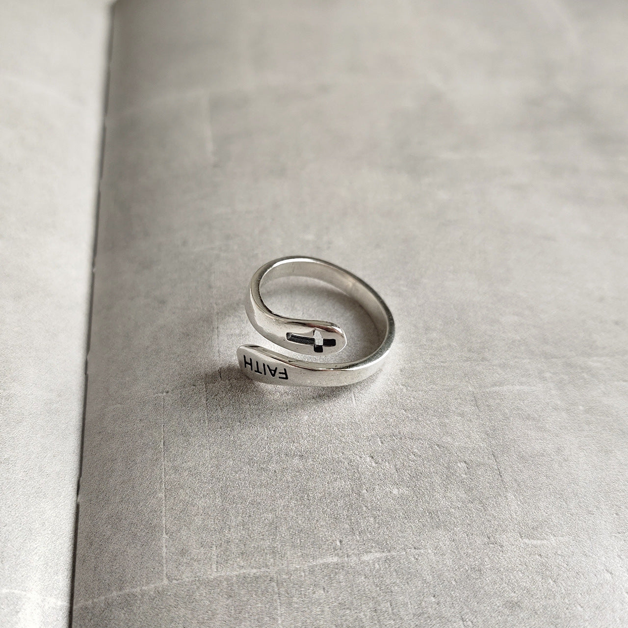 Faith Cross Embrace Ring