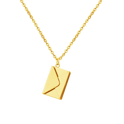 Harmony Heart Titanium Envelope Necklace
