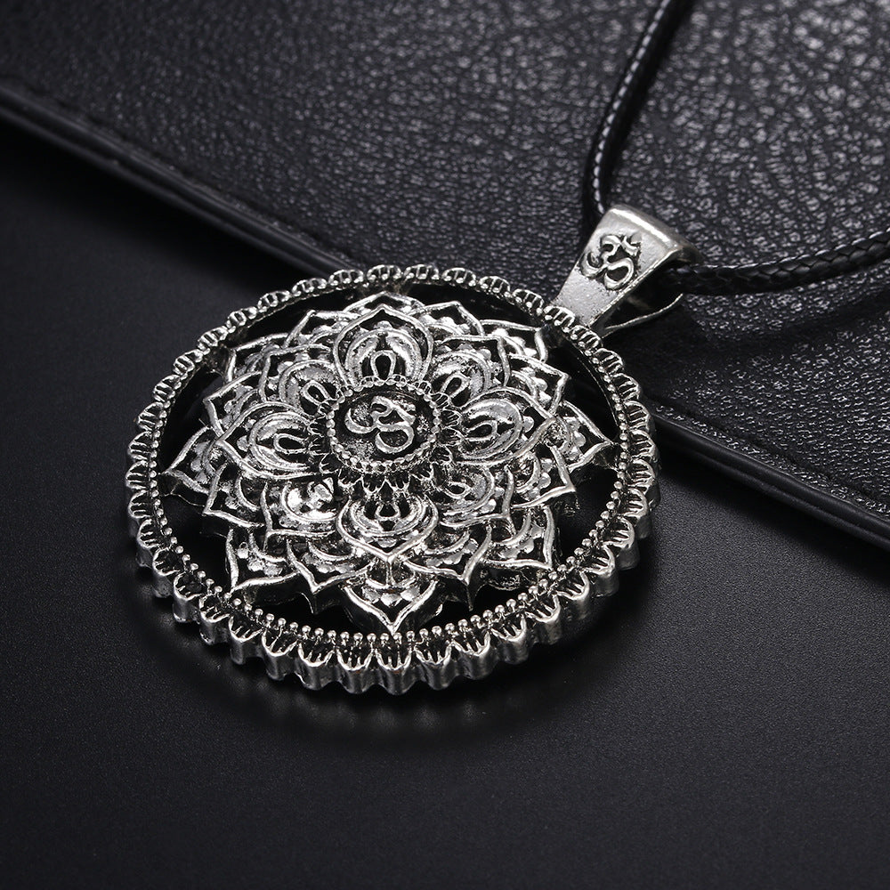 Om Mandala Lotus Pendant