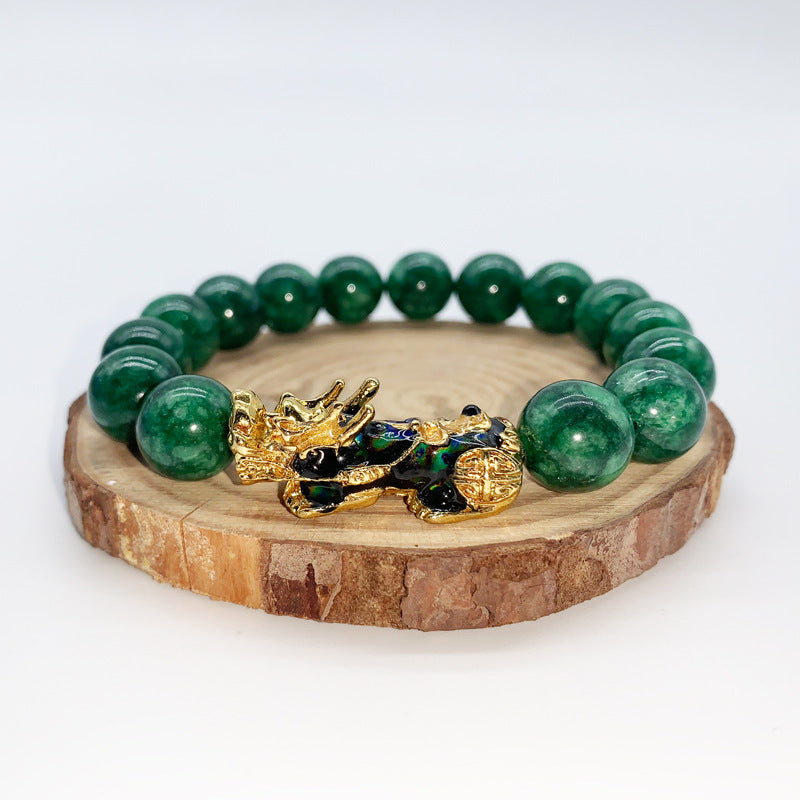 Prosperity Shield ColorChange Jade Pi Xiu Bracelet