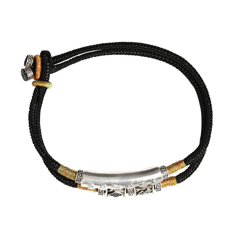 Protector's Wisdom Silver Mantra Bracelet