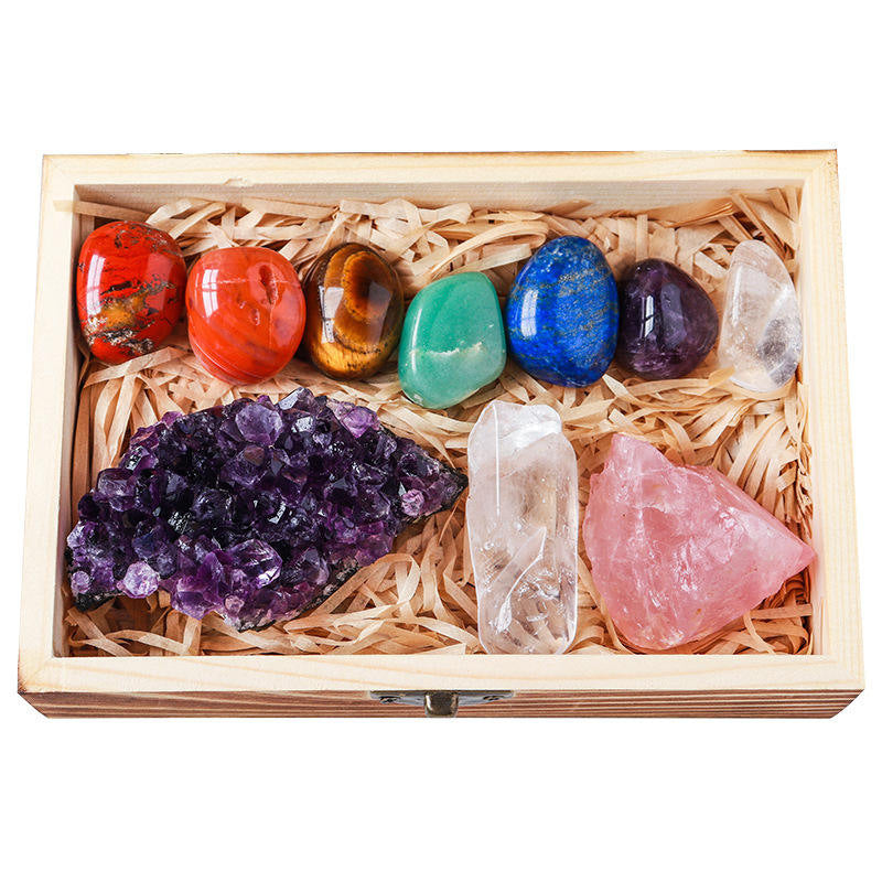 Seven Color Chakra Healing Crystal Set