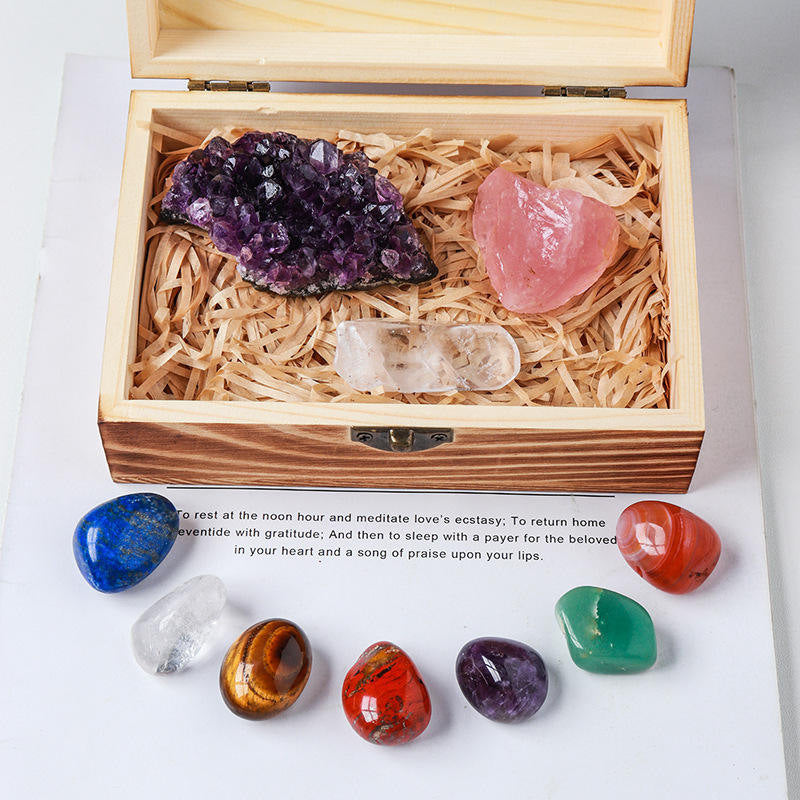 Seven Color Chakra Healing Crystal Set