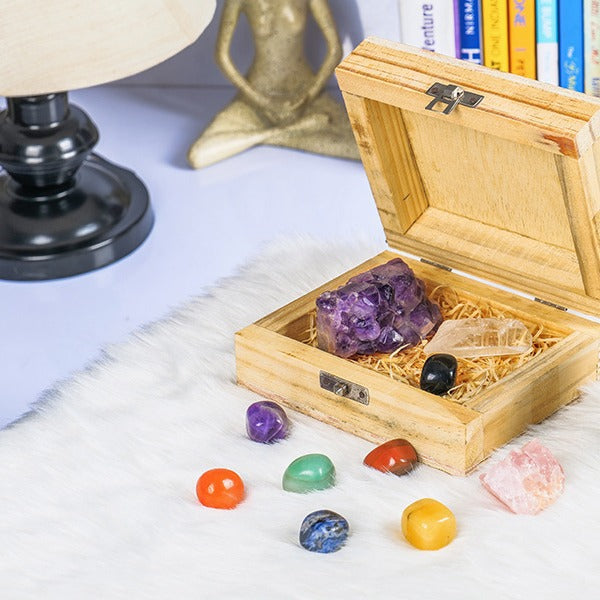 Seven Color Chakra Healing Crystal Set