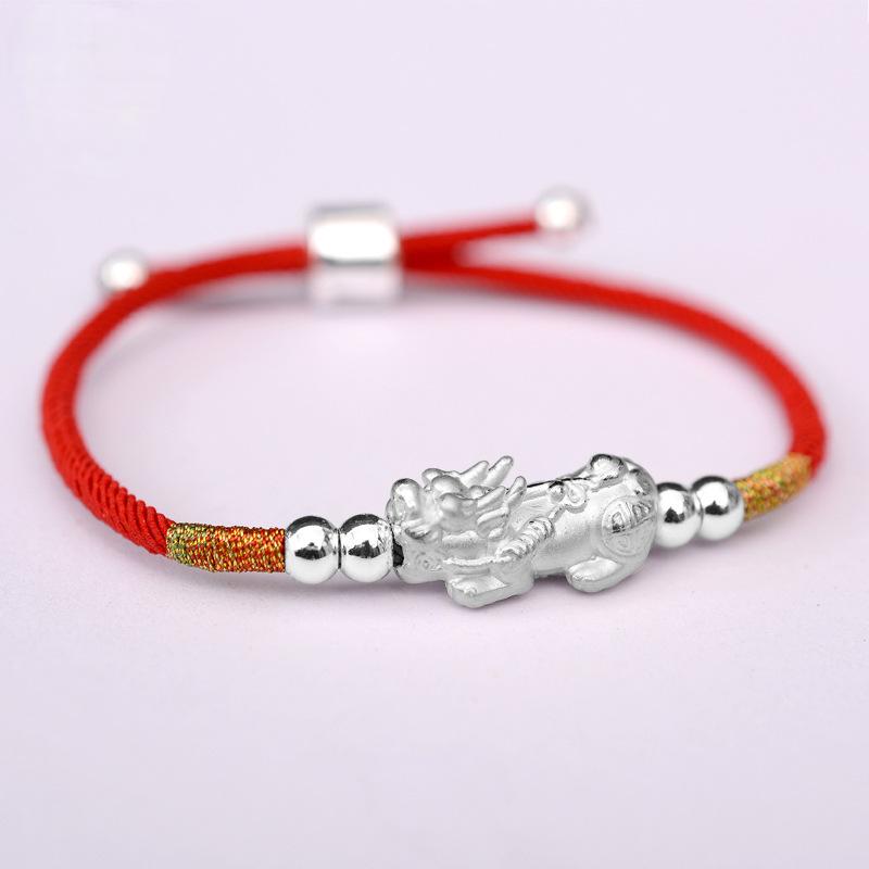 Success Luck Silver Pi Xiu Bracelet