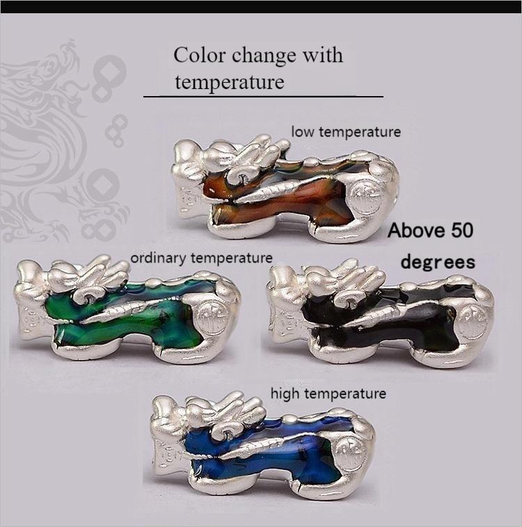 Temperature-Sensitive Color Changing Pixiu Red Rope