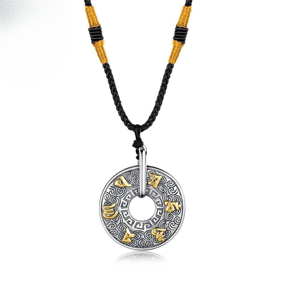 Titanium Six-Character Vintage Pendant