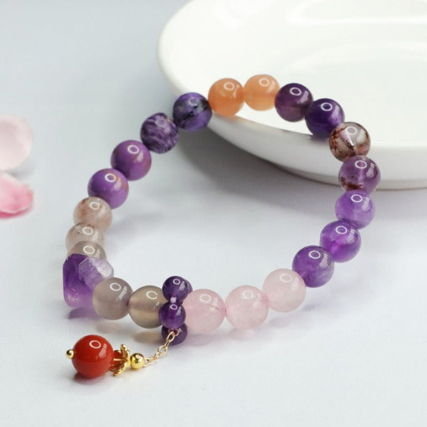Purple Flame Crystal Bracelet