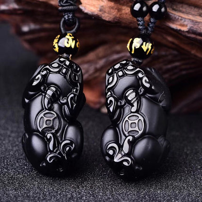 Luck Guard Obsidian PiXiu Pendant