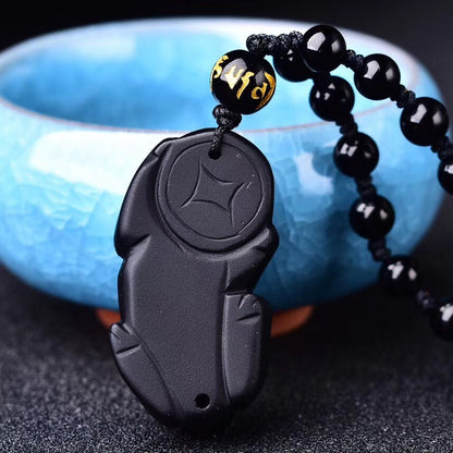 Luck Guard Obsidian PiXiu Pendant