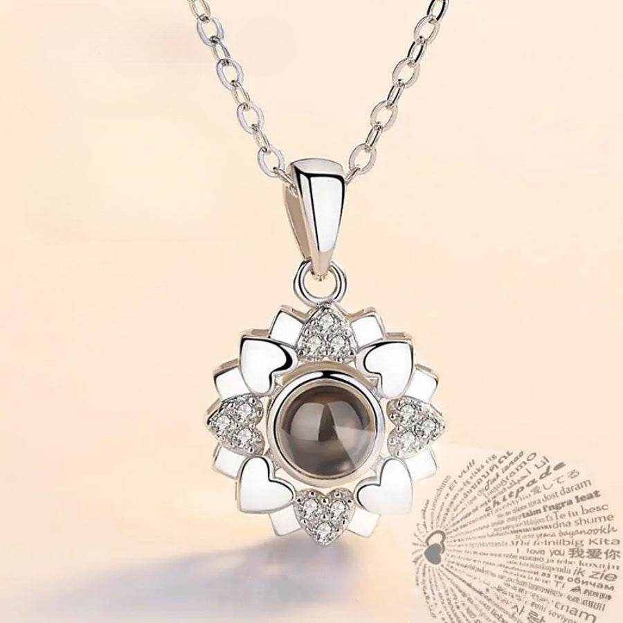 Silver Sun Harmony Heart Necklace