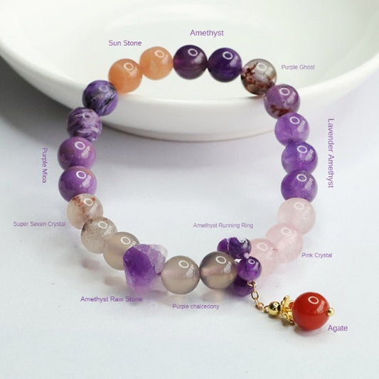 Purple Flame Crystal Bracelet