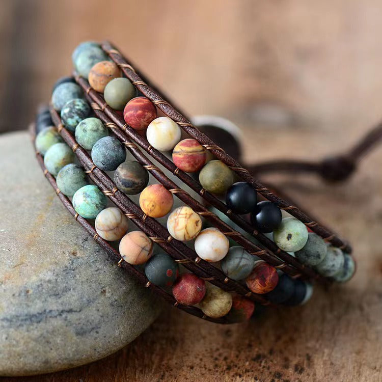 Bohemian Protection Stone Layered Bracelet