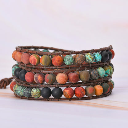 Bohemian Protection Stone Layered Bracelet