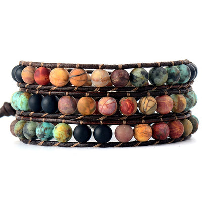 Bohemian Protection Stone Layered Bracelet