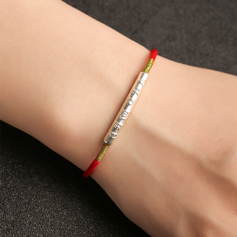 Red String Auspicious Bracelet Buddhist Lucky Charms