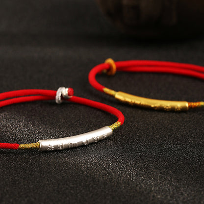 Red String Auspicious Bracelet Buddhist Lucky Charms