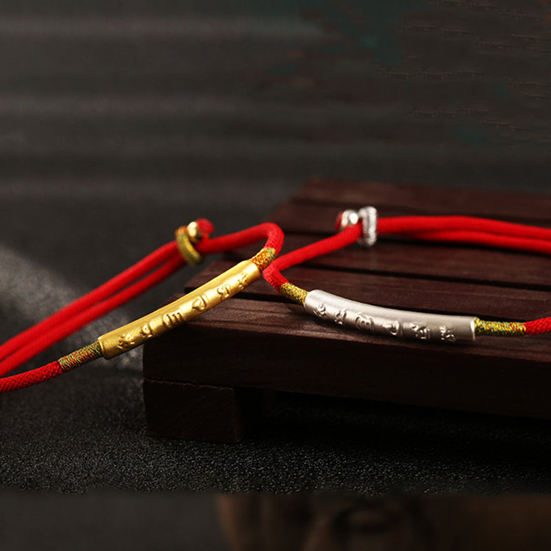 Red String Auspicious Bracelet Buddhist Lucky Charms