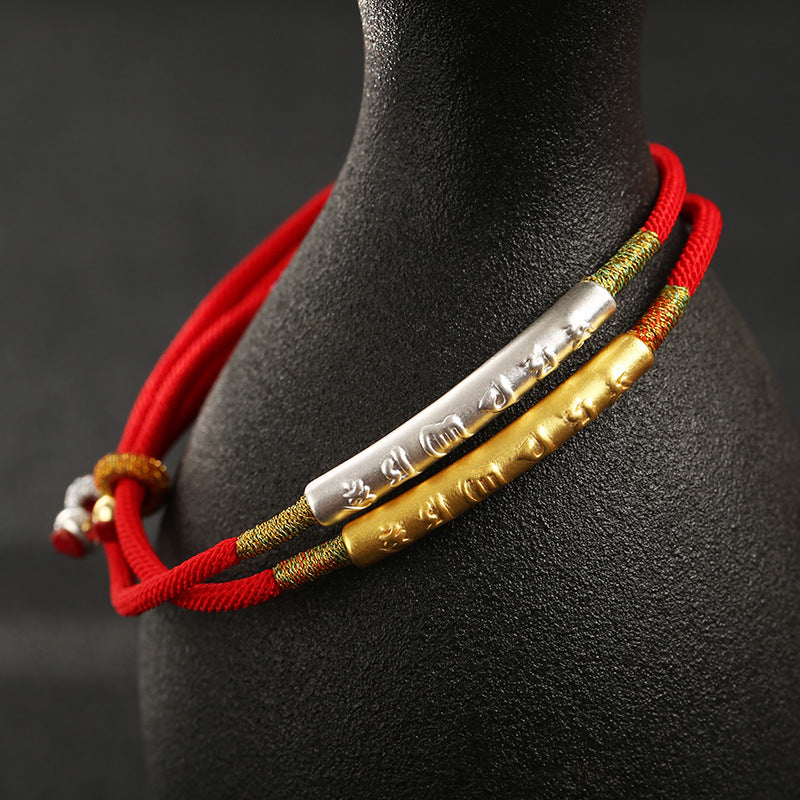 Red String Auspicious Bracelet Buddhist Lucky Charms