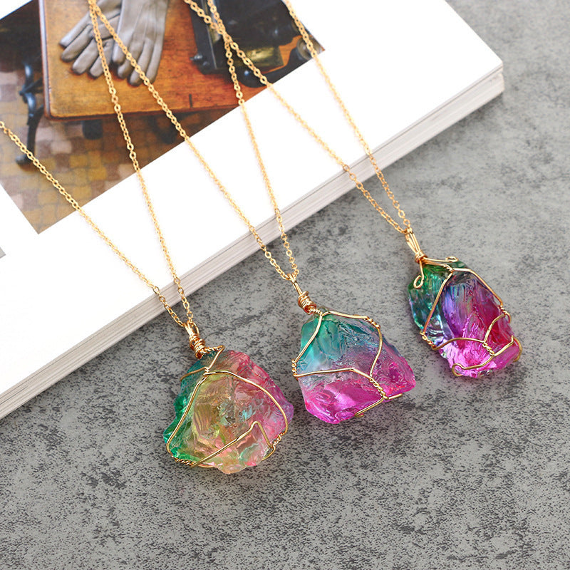 Crystal Aura Healing Pendant