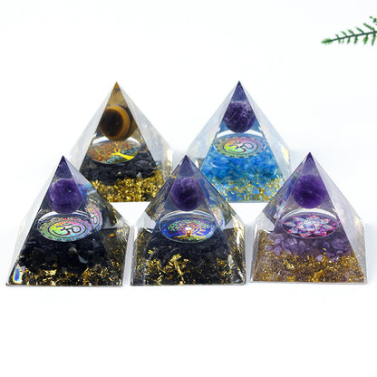 Crystal Pyramid Drip Resin Ornament