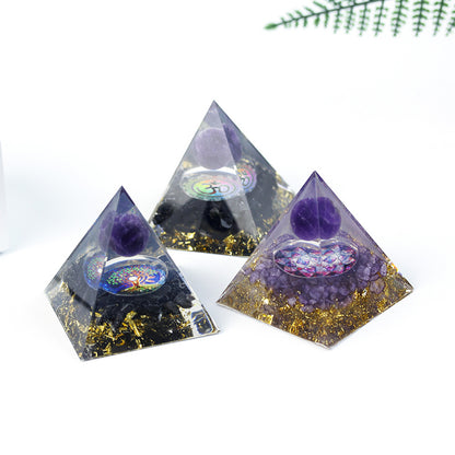 Crystal Pyramid Drip Resin Ornament