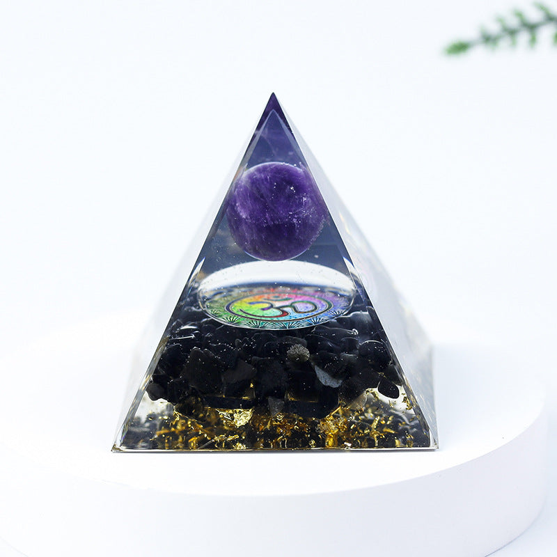 Crystal Pyramid Drip Resin Ornament