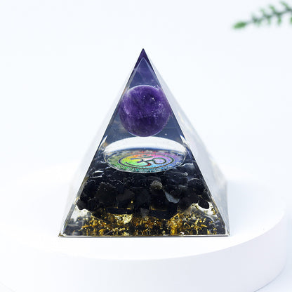 Crystal Pyramid Drip Resin Ornament