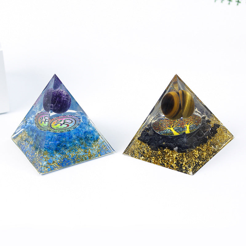 Crystal Pyramid Drip Resin Ornament