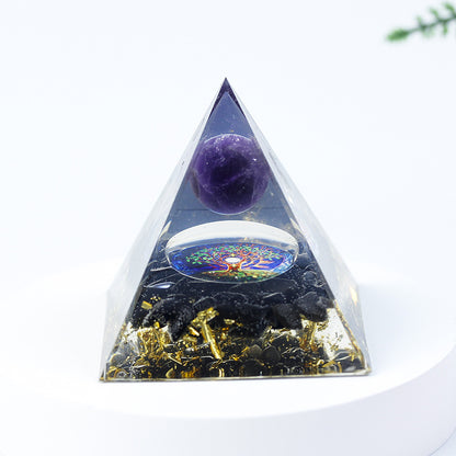 Crystal Pyramid Drip Resin Ornament