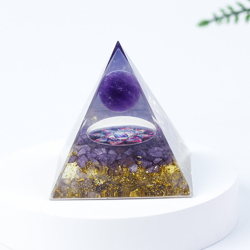 Crystal Pyramid Drip Resin Ornament