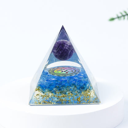 Crystal Pyramid Drip Resin Ornament