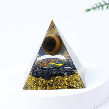 Crystal Pyramid Drip Resin Ornament