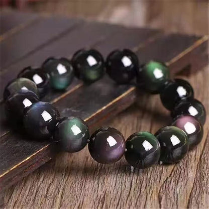 Double Colored Eye Obsidian Bracelet