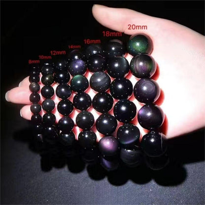 Double Colored Eye Obsidian Bracelet