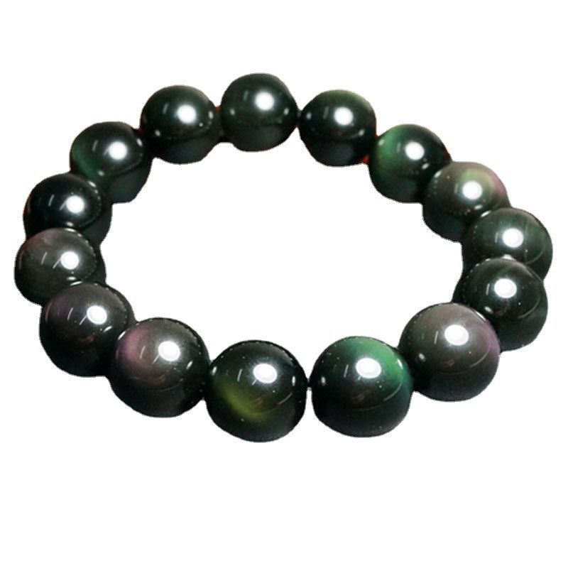 Double Colored Eye Obsidian Bracelet