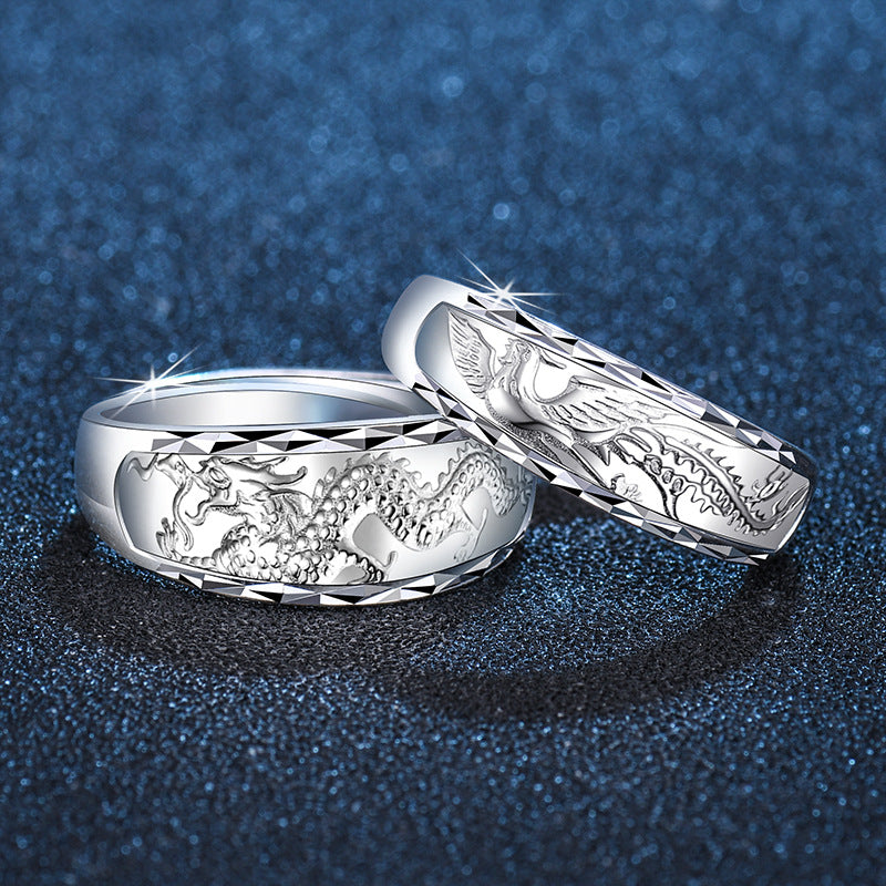 Dragon Phoenix Love Unity Rings