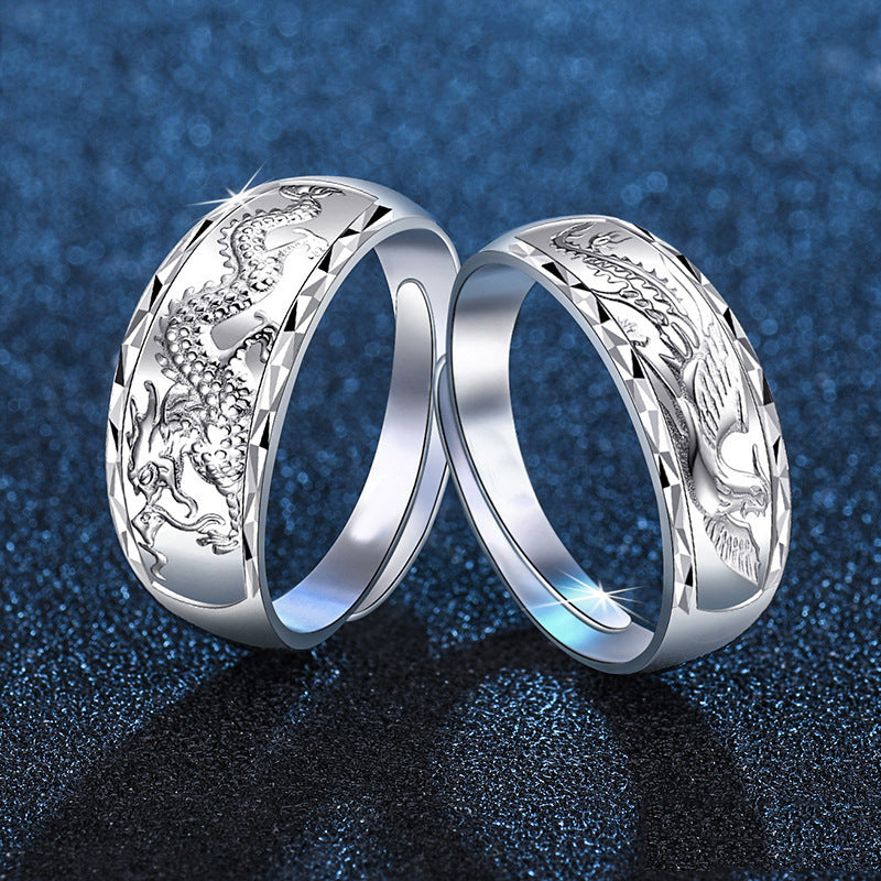 Dragon Phoenix Love Unity Rings