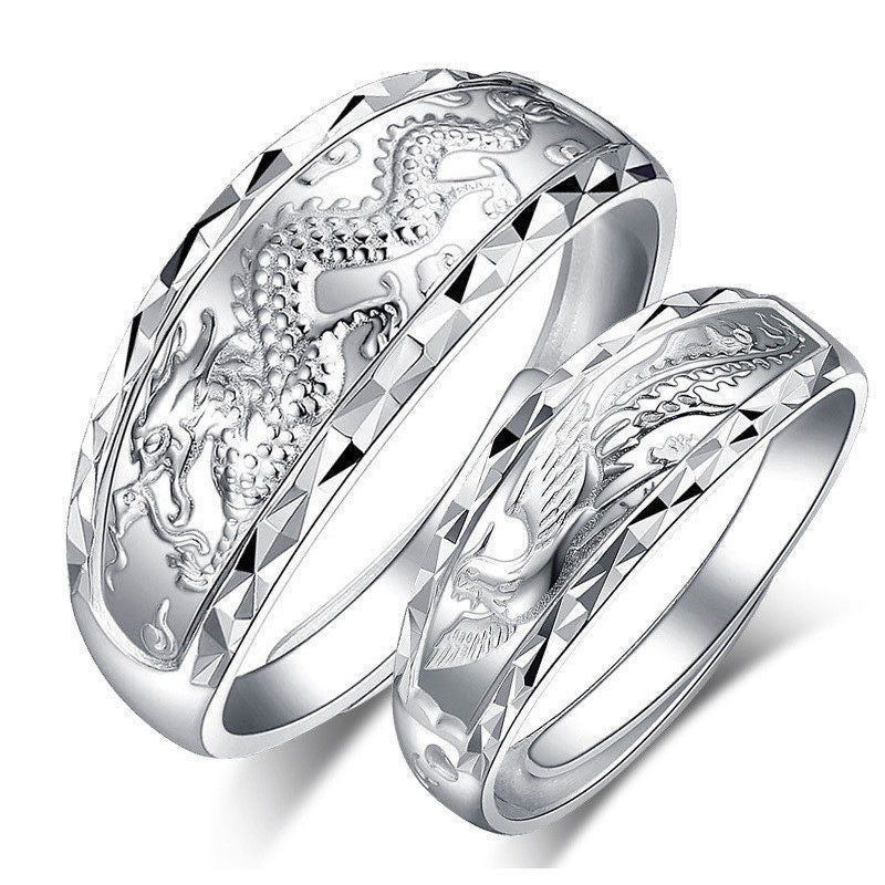 Dragon Phoenix Love Unity Rings