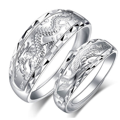 Dragon Phoenix Love Unity Rings