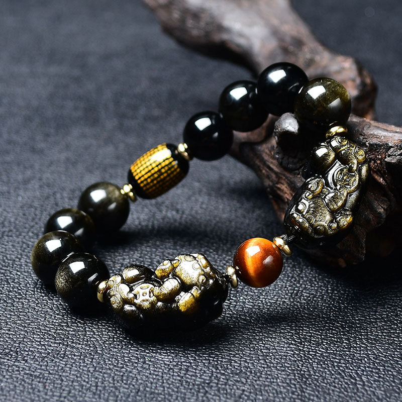 Golden Aura Twin Pi Xiu Bracelet