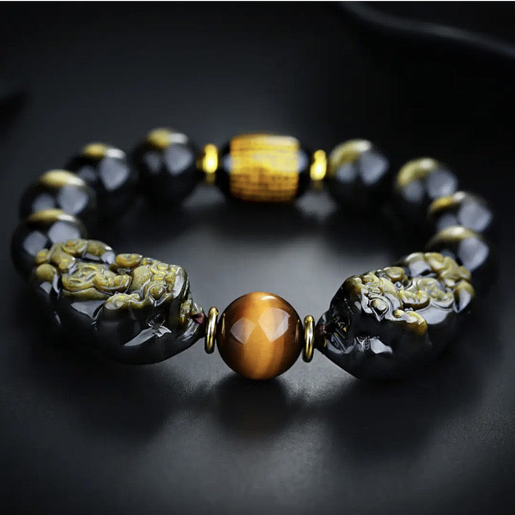 Golden Aura Twin Pi Xiu Bracelet