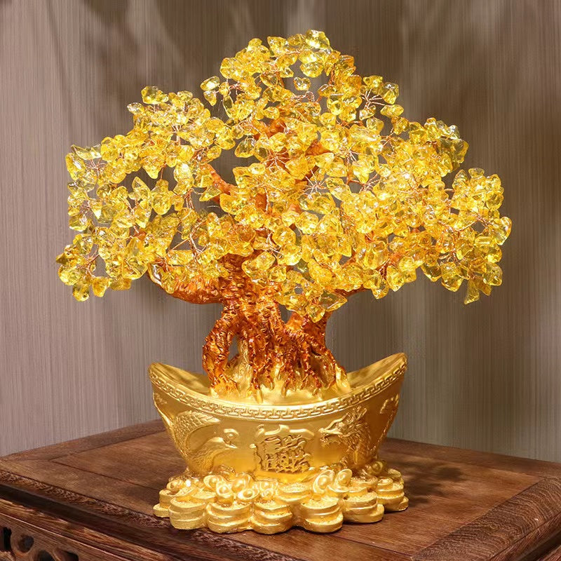 Golden Citrine Wealth Tree