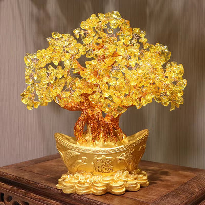 Golden Citrine Wealth Tree