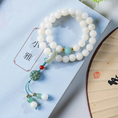 Harmony Bliss White Jade Bodhi Bracelet