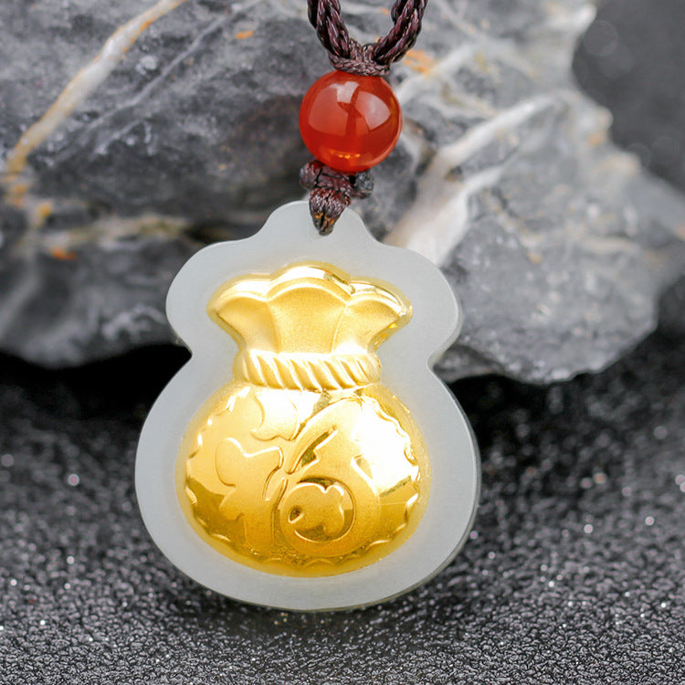 HarmonyGold Jade Blessing Pendant