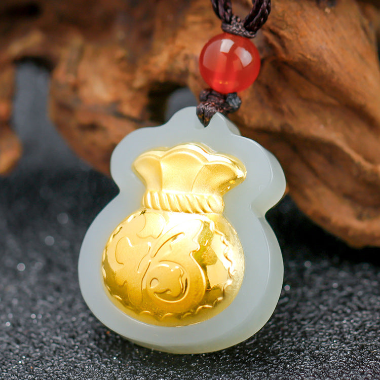 HarmonyGold Jade Blessing Pendant